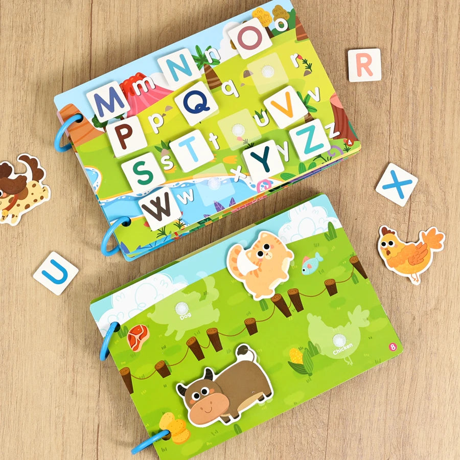 Children Quiet Busy Book Reusable Cartoon Sticker Books Sticker Interactive Games