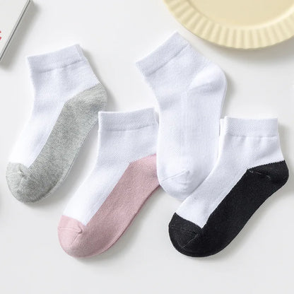 6 Pairs Cotton Kids Boys Girls Socks Childrens Babys Toddlers Sport Socks School Students Spring Autumn Soft Fashion Short Socks