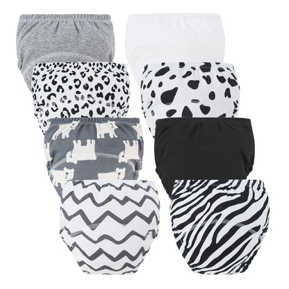 8pcs/6pcs Washable Baby Potty Training Pants Reusable Toilet Trainer Panty Reusable Cloth Diaper