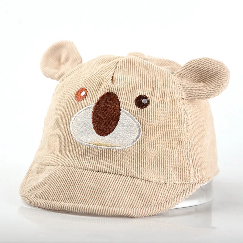 Cartoon Bear Baby Duck Tongue Hat Boy Girl Sunshade Peaked Cap Cotton Children Outdoor Visor Short Brim Baseball Hat