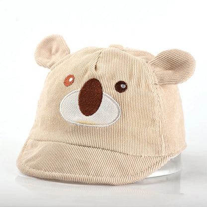Cartoon Bear Baby Duck Tongue Hat Boy Girl Sunshade Peaked Cap Cotton Children Outdoor Visor Short Brim Baseball Hat