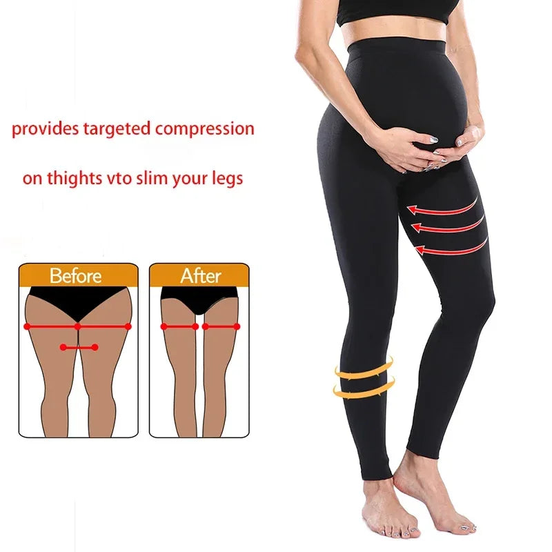 Elastic High Waist Maternity Leggings Skinny for Pregnant Women Belly Support Postpartum Leggins