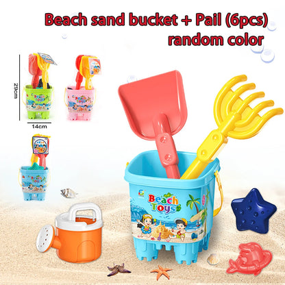 Children's beach toy sets: shovels, beach buckets, funnel tools, summer outdoor water play toys for babies