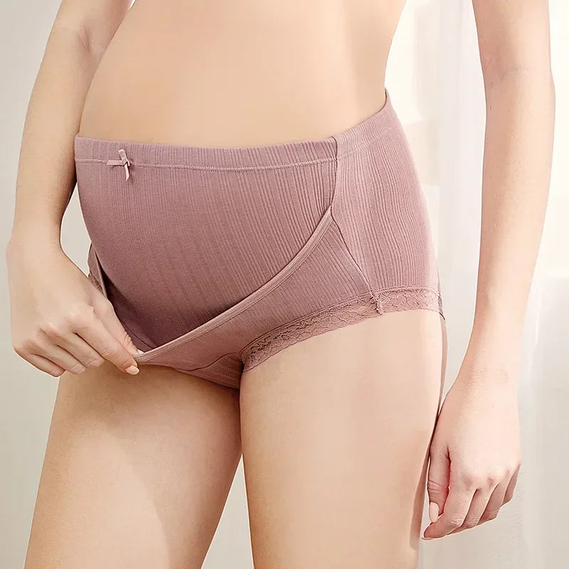 Cotton Maternity Panties High Waist Pregnancy Underwear