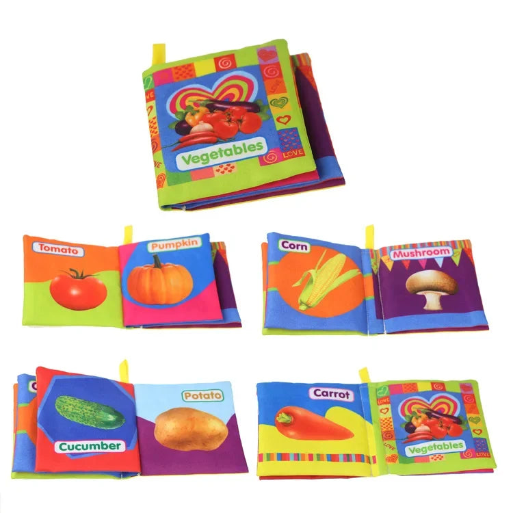Baby Soft Cloth Book 0-36 Month Montessori Early Educational Toys Cognitive Book for Toddler