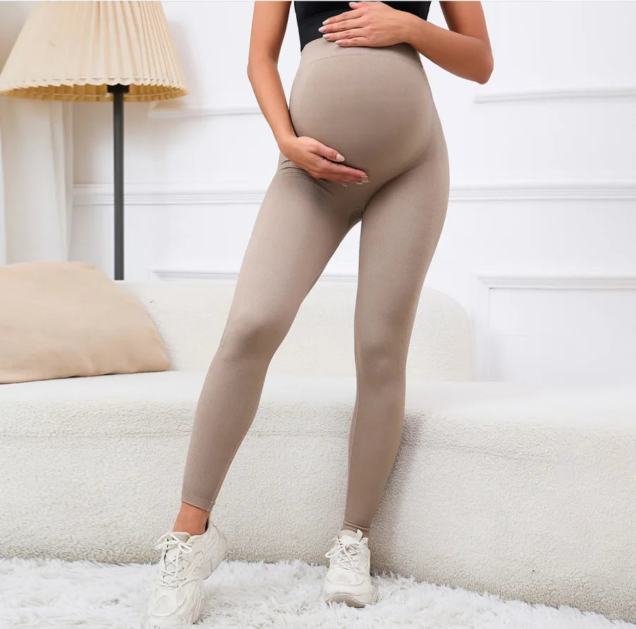 Elastic High Waist Maternity Leggings Skinny for Pregnant Women Belly Support Postpartum Leggins Body Shaper Fitness