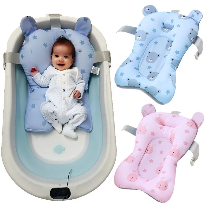 Baby Bear Shower Lying Down Stand Newborn Baby Bath Universal Soft Pillow Care Accessories