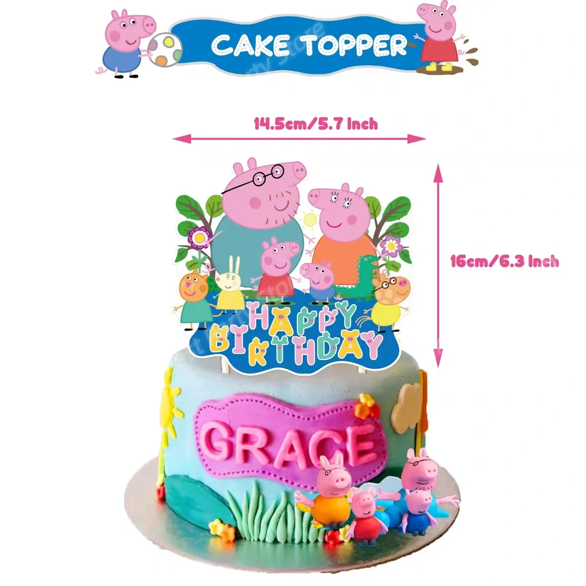 Peppa Pig Birthday Party Decorations Balloons Plate Cup Banner Tableware Set for Baby Shower George Page Party Favors Kids Gifts