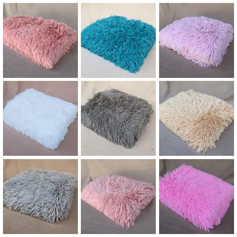 Newborn Photography Plush Blanket Baby Photo Background Rug for Studio Long Pile Fur Mat 0-12M