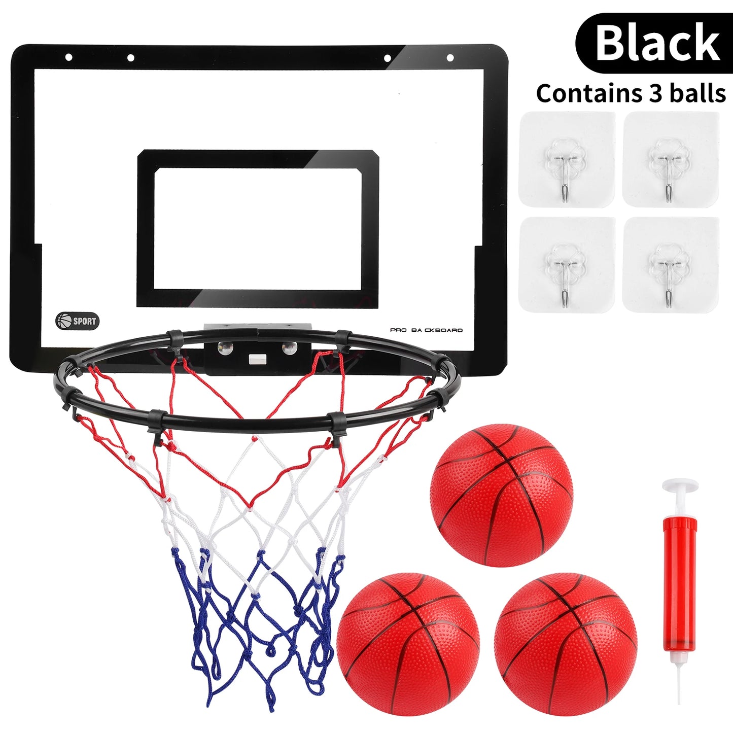 Metal Basketball Rim, Mini Basketball Hoop, Indoor Basketball Backboard for Boys/Girls, Christmas/Halloween/Thanksgiving/Easter