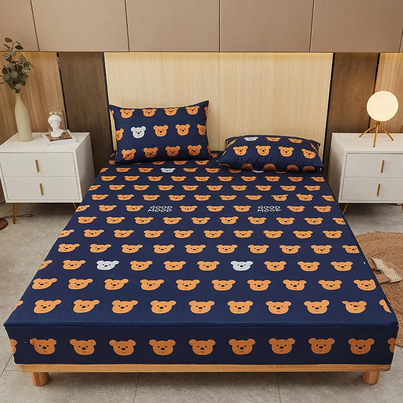 Waterproof Mattress Cover with Zipper Six-Sided Bed Bug Proof Mattress Encasement Customized Size Fitted Sheet Cute Bed Cover
