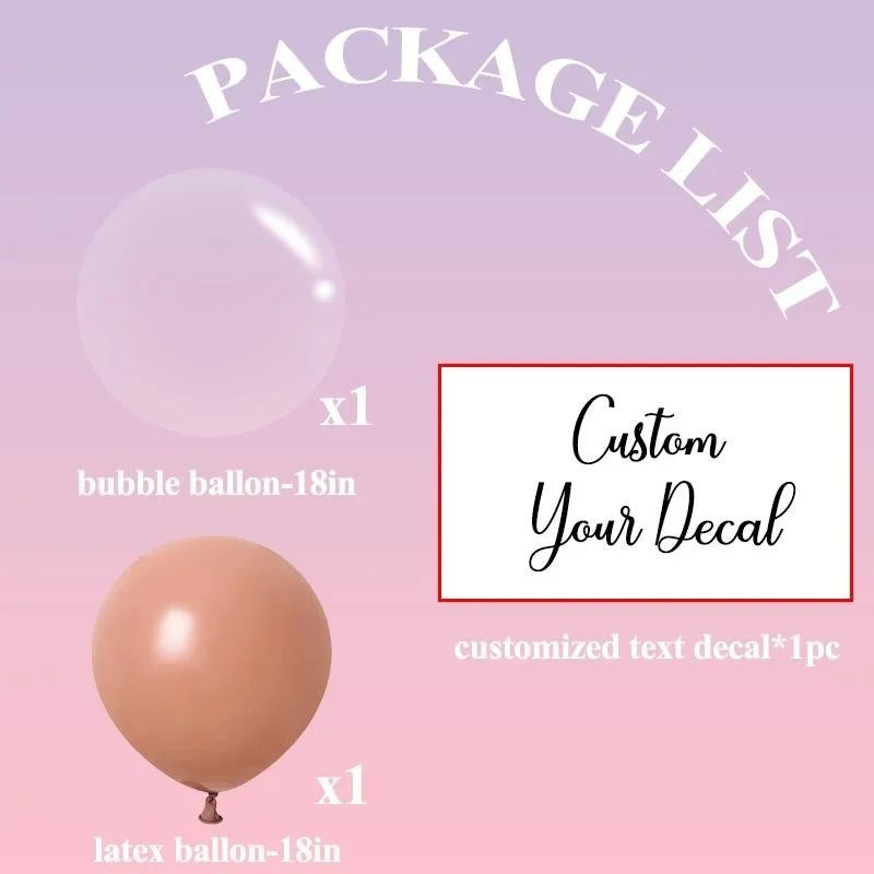 Personalised Name Balloon Welcome Baby Latex Balloon inside Bubble Ballon Wedding Decor Baptism Baby Shower Newborn Gift Idea