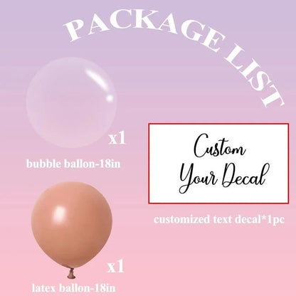 Personalised Name Balloon Welcome Baby Latex Balloon inside Bubble Ballon Wedding Decor Baptism Baby Shower Newborn Gift Idea