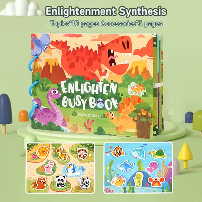 Montessori Baby Busy Book My First Book Early Learning Education Toy for Toddlers