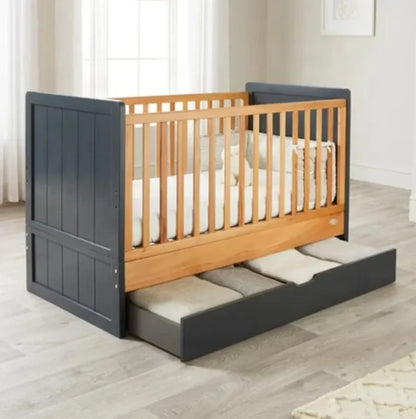 Convertible Cribs With Storage Drawers Safety Newborn Baby Cot Bed Kids Furniture Set Solid Wood