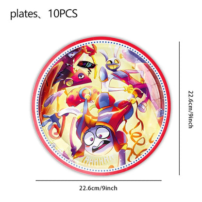 The Amazing Themed Birthday Party Decorations Digitaled Circus Tableware Plates Balloons for Baby Shower Party Favors Kids Gifts