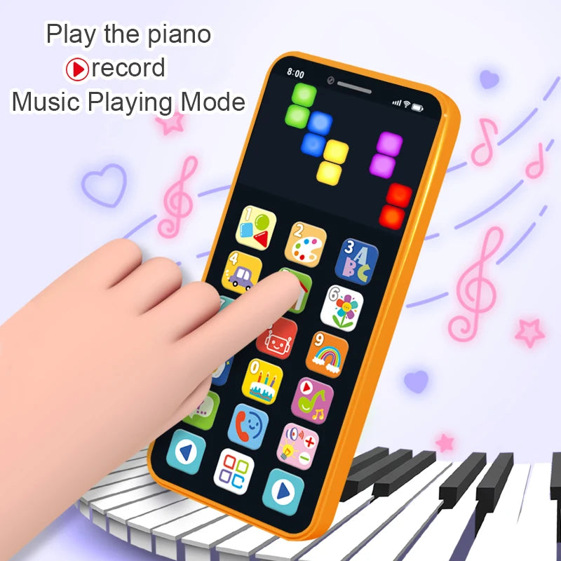 Kids Educational Multimedia Tablet with Color Screen USB Rechargeable Early Learning Music Toy for Children's Development