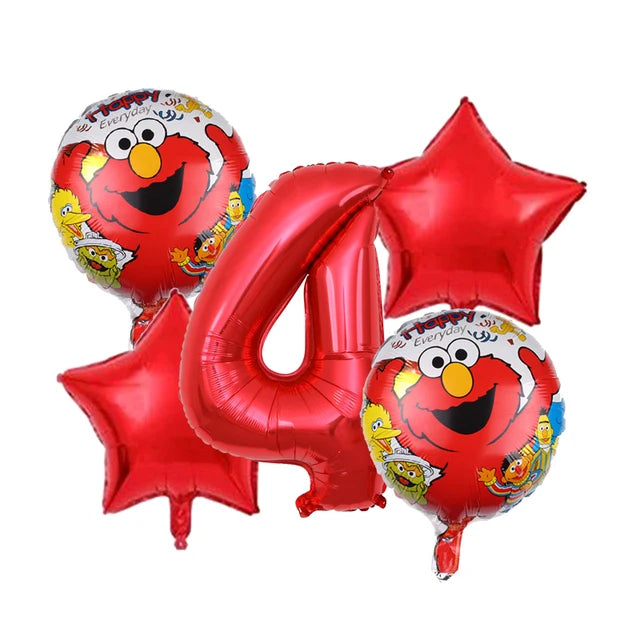 Cartoon Sesames Street Birthday Party Decorations Balloons Plate Cup Banner Tableware Set for Baby Shower Party Favors Kids Gift