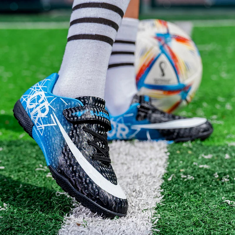 Kids Sport Indoor Turf Training Outdoor Children's Soccer Shoes Light