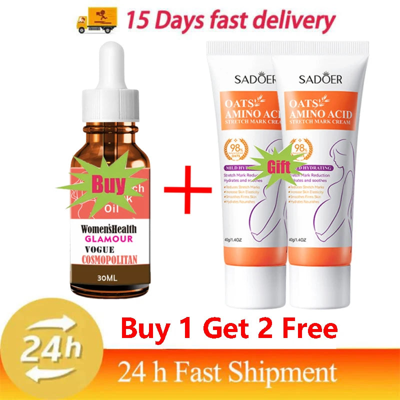 Stretch Marks Oil Maternity Pregnant Women Pregnancy Anti-Winkle Smooth Repair