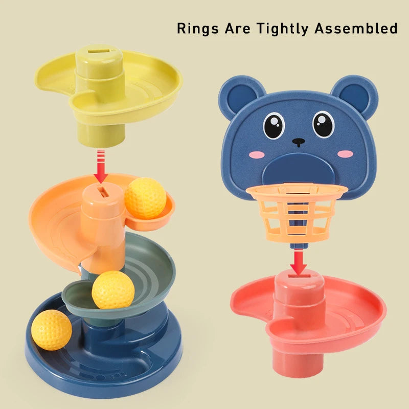 Montessori Toys Baby 0 12 24 36 Months Track Rolling Ball Push Pop Sliding Ball Early Education Toys Games Sensory