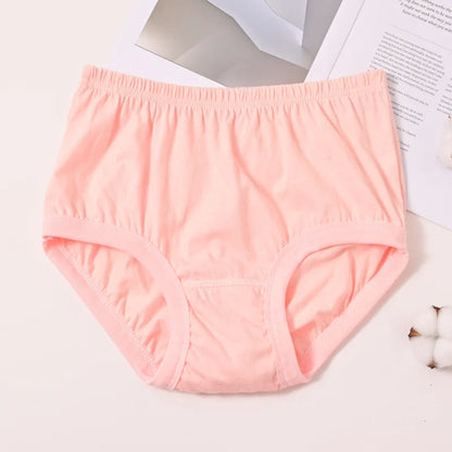 1pcs Pure Cotton Women Panties Large Size High Waist Plus Size