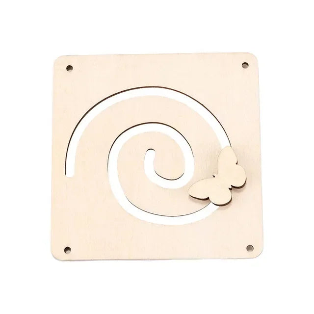 DIY Montessori Busy Board Wooden Toy Accessory animal Hourglas Alarm Clock Mirror Educational Unlock Sensory Toy Educational Toy