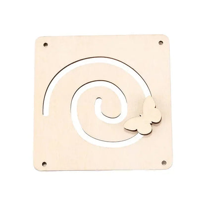DIY Montessori Busy Board Wooden Toy Accessory animal Hourglas Alarm Clock Mirror Educational Unlock Sensory Toy Educational Toy