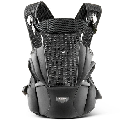 Sunveno Integrated Secure Baby Carrier Effortless Comfortable Baby Carrier Mesh Breathable 4-24months Hands-Free Ergonomic Black