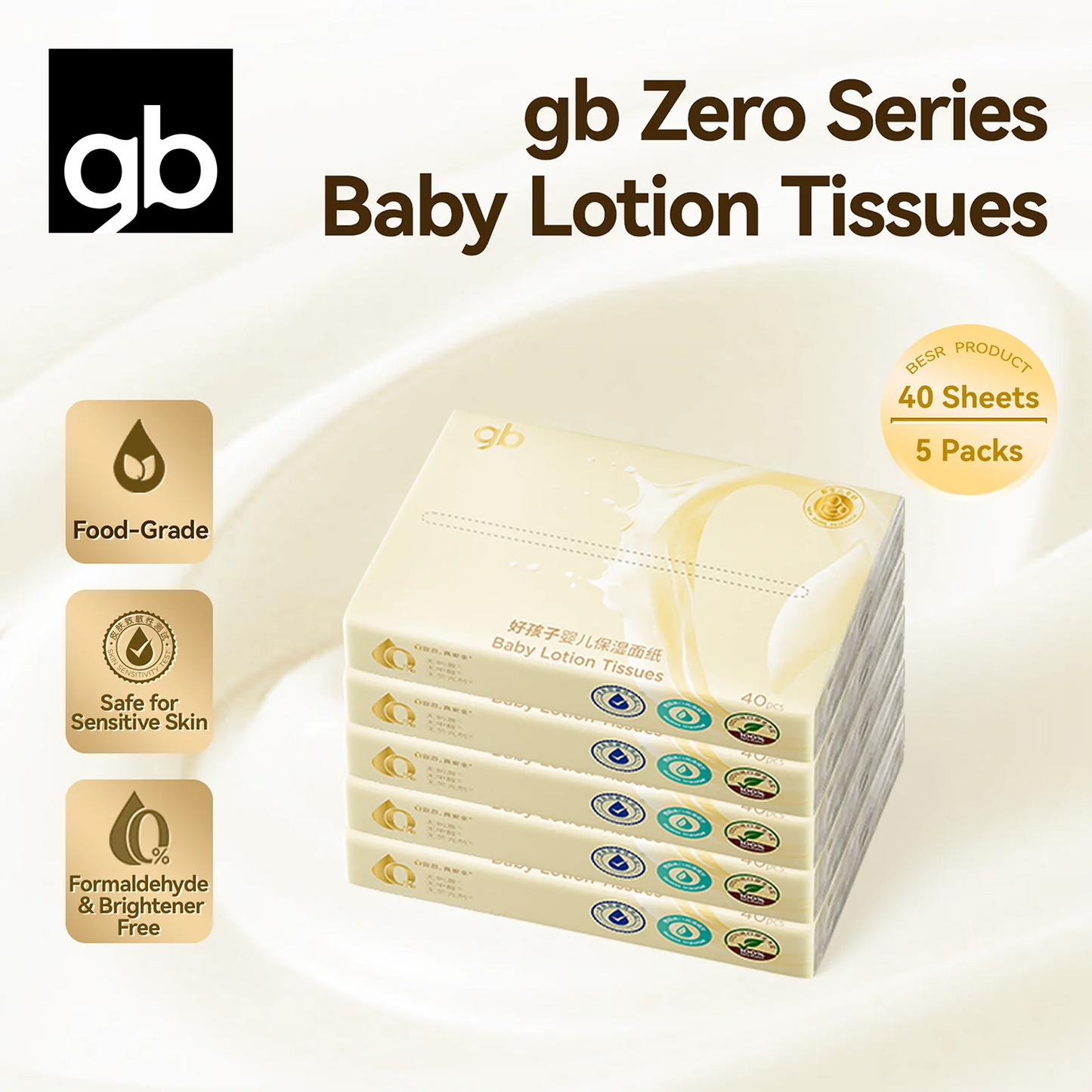 Baby Lotion Facial Tissues, Soft & Travel Size, Hypoallergenic for Sensitive Skin and Baby, Moisturizing and Clean Gentle