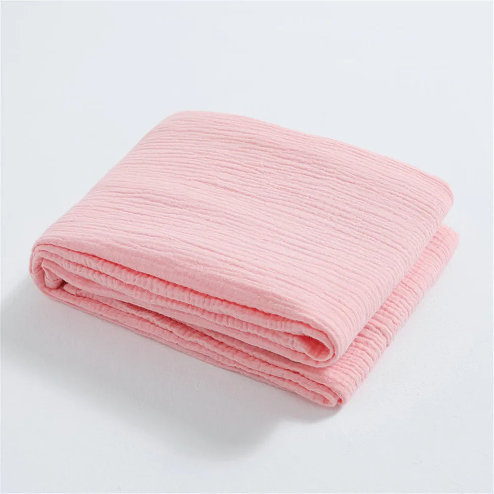 Personalized Name Embroidered Custom Baby Cotton Muslin Baby Swaddle Newborn Receiving Blanket Solid Swaddle Wrap Soft Blanket