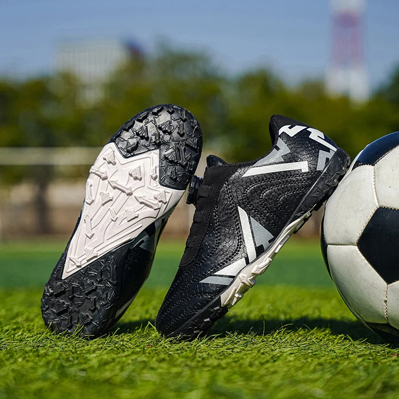 Kids Turf Soccer Cleats, Breathable Non-Slip Professional Outdoor Training Shoes for Boys Girls