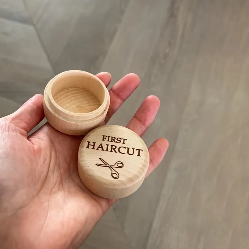 Natural Beech Wood Baby Fetal Hair Keepsake Box | Portable Memory Storage, Minimalist Lightweight Gift for New Parents