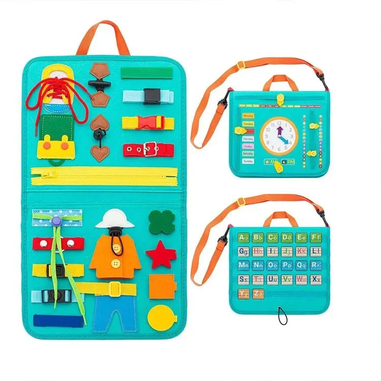 Sensory Play Board Busy Board Leaning Toys For Toddlers Foldable Sensory Toy Toddler Activity Board-Educational Learn