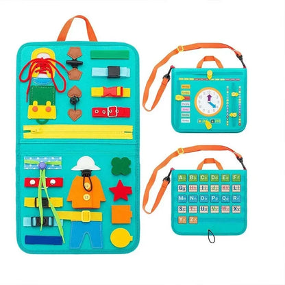Sensory Play Board Busy Board Leaning Toys For Toddlers Foldable Sensory Toy Toddler Activity Board-Educational Learn