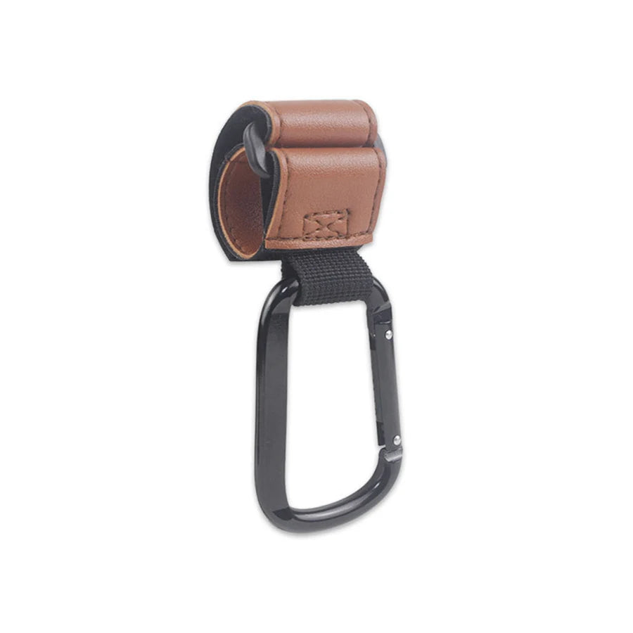 1/2pcs Baby Stroller Hooks Clips PU Leather Rotatable Cart Organizer Pram Hook Pram Rotate 360 Degree Stroller Accessories