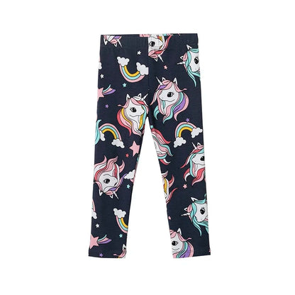 2 3 4 5 6 7 Years Girls Leggings 100% Cotton Girl's Trousers Little Girls Pants Skinny Cartoon Kids Children Leggings Trousers