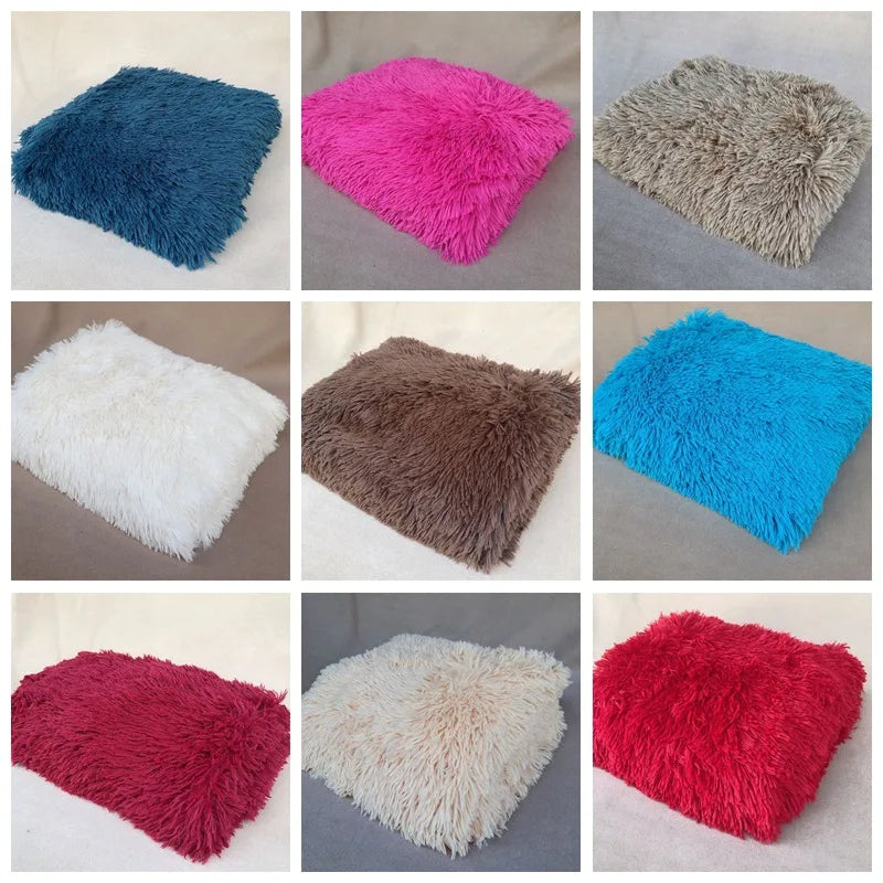 Newborn Photography Plush Blanket Baby Photo Background Rug for Studio Long Pile Fur Mat 0-12M