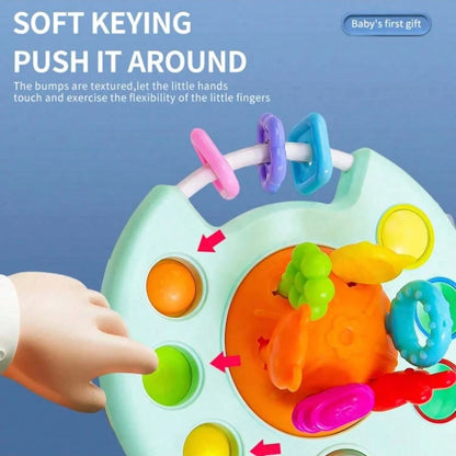 Activity Development Pull String Toys Silicone Teething Rattle Educational Learning Toy Baby Sensory Montessori Toys gift