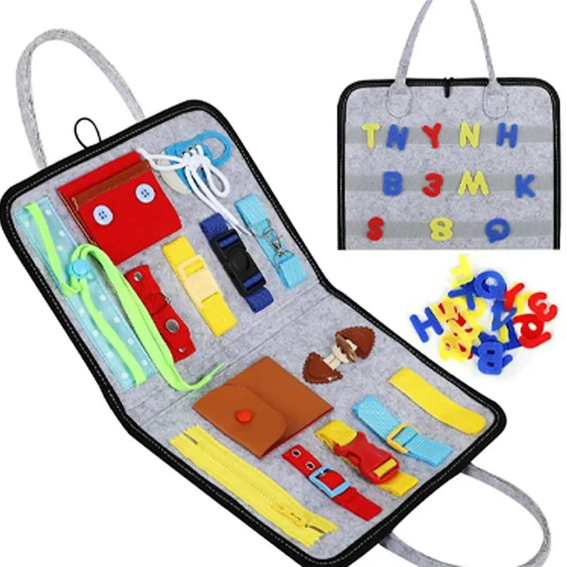Sensory Play Board Busy Board Leaning Toys For Toddlers Foldable Sensory Toy Toddler Activity Board-Educational Learn