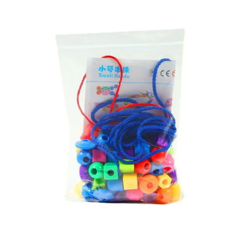 50PCS Threading Beads For Toddlers Educational Occupational Therapy Sensory Toys Fine Motor Skills Activities