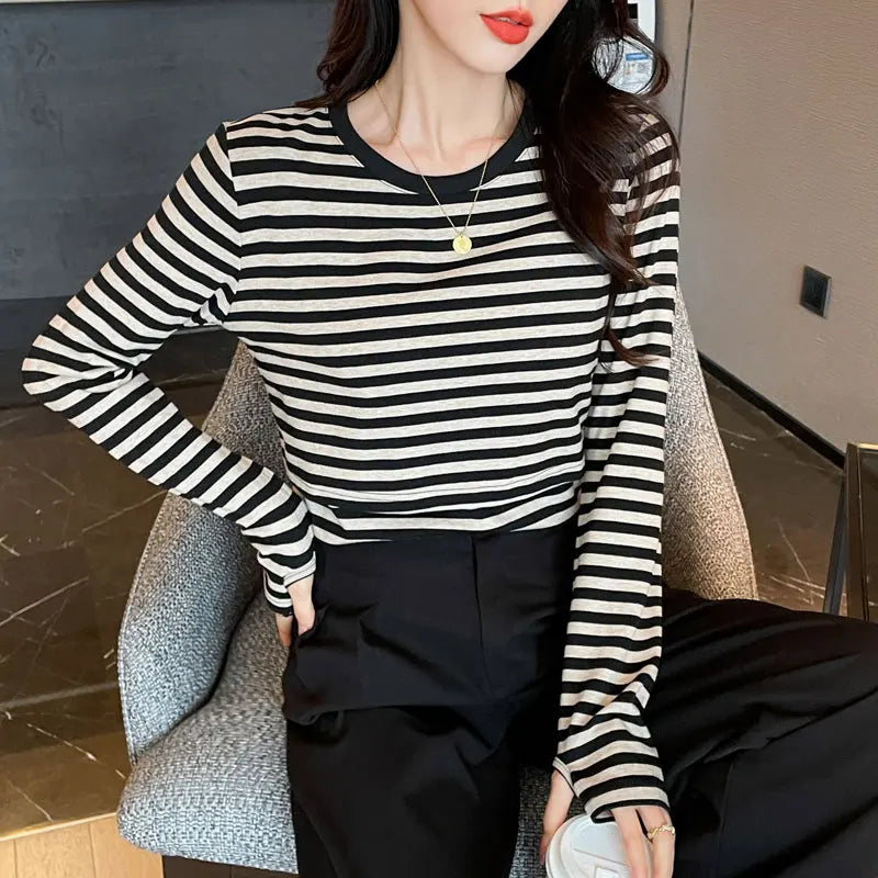 Autumn Postpartum Woman Breastfeeding Cotton T-shirt Lace Two-piece Nursing Tees Maternity