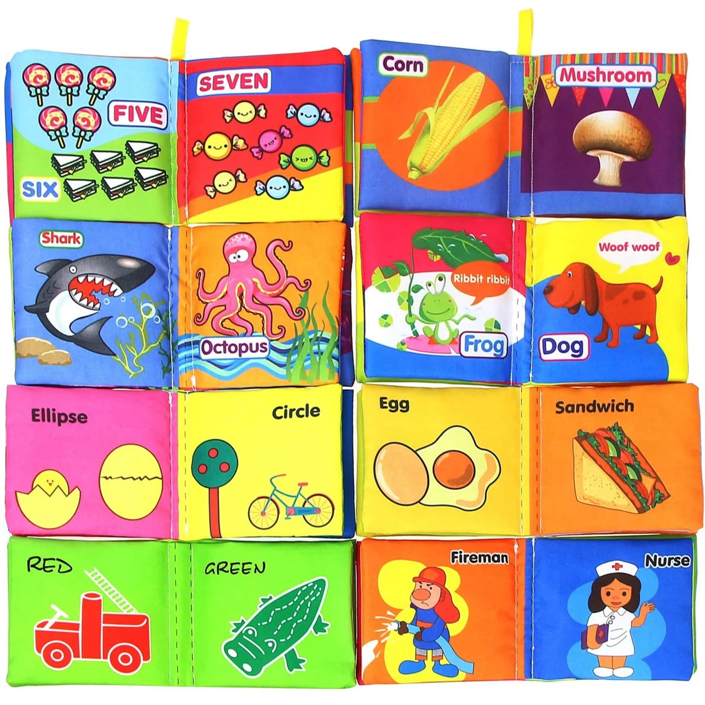 Baby Soft Cloth Book 0-36 Month Montessori Early Educational Toys Cognitive Book for Toddler