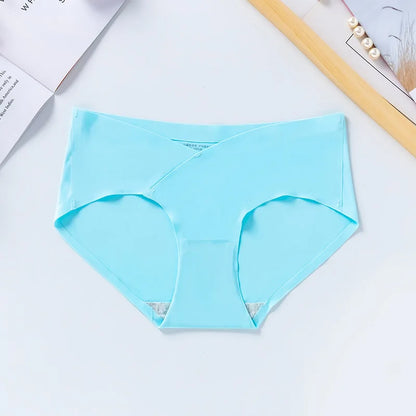 Women Maternity Panties for Pregnant Low-Waist Ice Silk Summer Shorts
