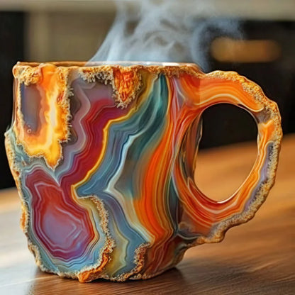 1PC Multi-Colored Mineral Crystal Coffee MugNatural Mineral Crystal Mug Colorful Crystal Christmas Mugs,Christmas Gift New
