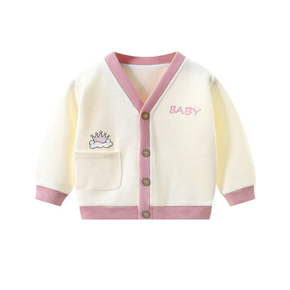 Autumn Winter Baby Knitted Cardigan Sweater Cartoon Animal Long Sleeved Tops Kids Clothes Children Jacket Toddler Warm Coat 0-1y