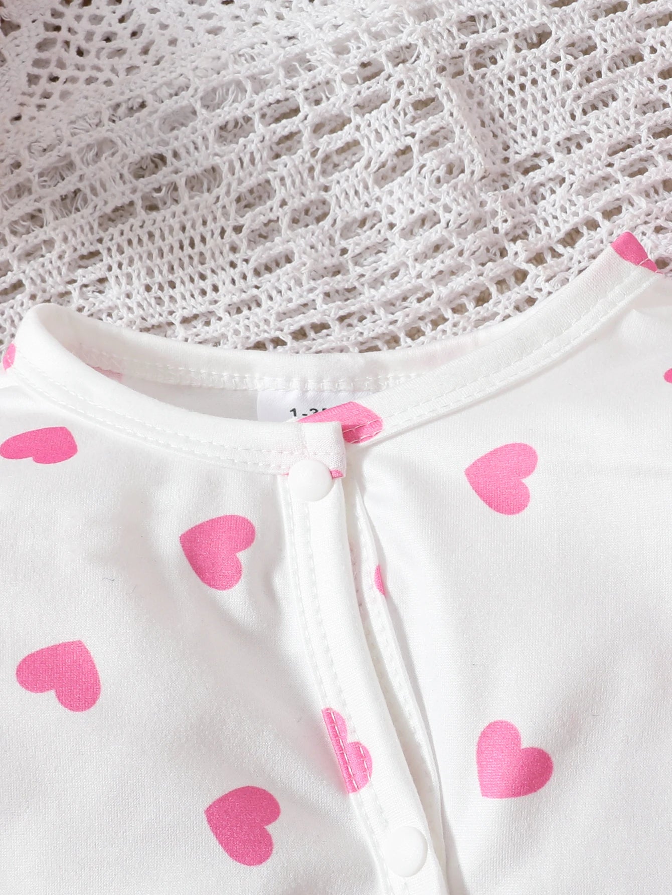 Baby Girls 3-Piece Clothing Set, Lightweight Long Sleeve Footed Outfit with Geometric Design for All Seasons