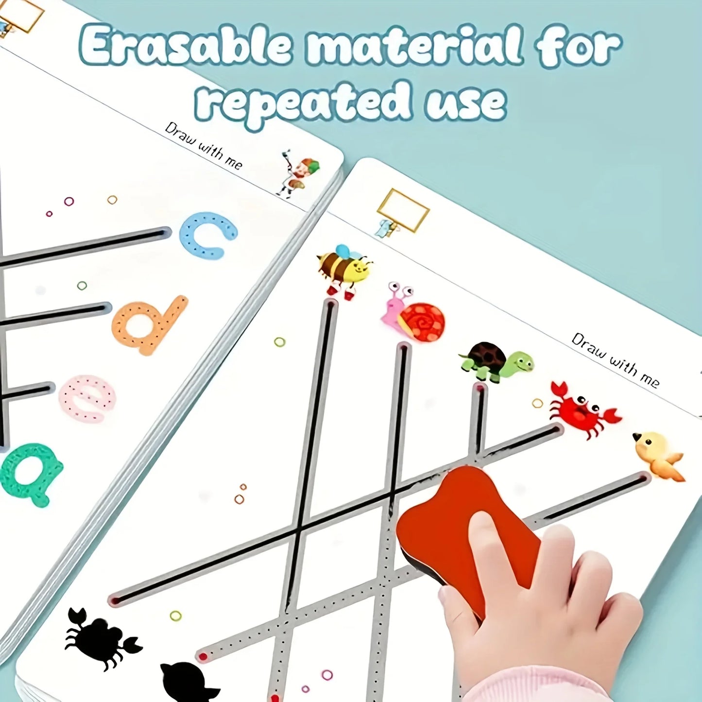 Toddler Pen Control Training Workbook Baby Magical Tracing Practice Copybook Reusable Writing Drawing Educational Picture Books