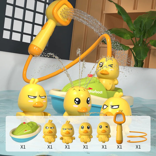 Baby Bath Toys Cute Duck Water Spray Bathroom Bathing