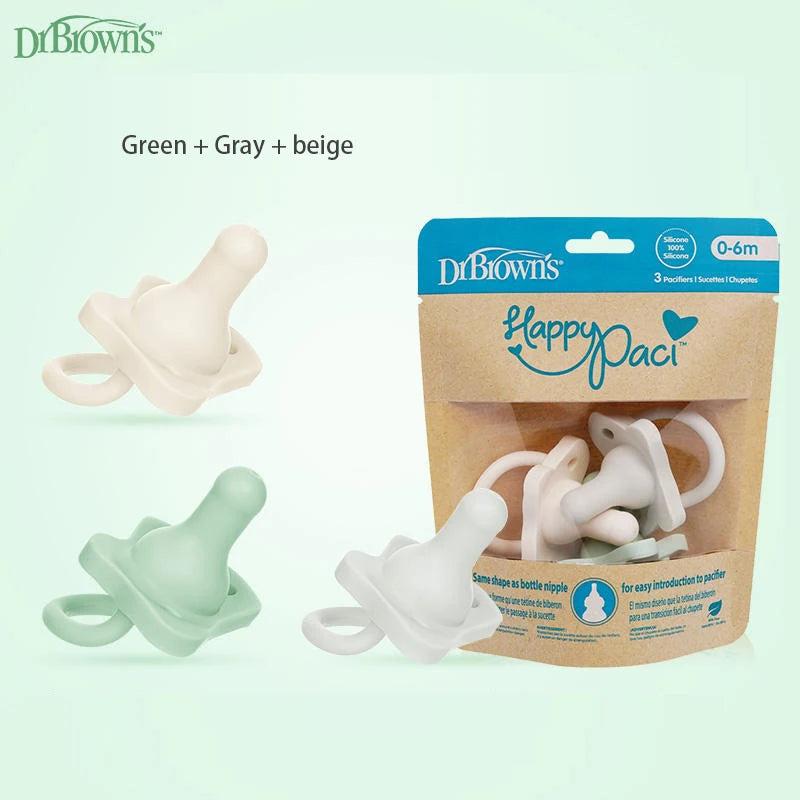 Dr. Brown's pacifier / silicone material / soft newborn baby to 0-6-12-18 months baby use